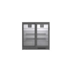 Thumbnail image #1 for Infrico USA IMD-ERV25C Back Bar Cooler, 8 cu. ft., Two-Section Sliding Glass Doors, Black Stainless Steel
