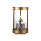 Thumbnail image #2 for Sterno 80566 Cylinder Glass Candle Holder with Copper Metal Frame, 5-1/2"H x 3-3/8" Diameter, for Liquid Wax or Flameless Candles