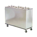 Thumbnail image #1 for Lakeside Manufacturing Adjust-a-Fit 962 Mobile Unheated Dish Dispenser, Enclosed Base, 3 Tubes, 5–9" Round Plates