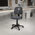 Thumbnail image #2 for Flash Furniture LF-134-A-GY-GG Mid-Back Task Office Chair with Mesh Back, Upholstered Seat, Adjustable Height and Casters