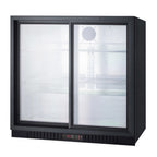 Thumbnail image #1 for Summit Commercial SCR700B Beverage Merchandiser, 7.4 cu. ft., 2 Sliding Glass Doors, Single Zone, Black
