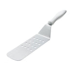 Thumbnail image #1 for Browne USA Foodservice InnovaTools 574365 Perforated Turner, 8" x 3" Carbon Steel Blade, White Nylon Handle