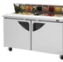 Thumbnail image #5 for Turbo Air Super Deluxe 60-Inch Two-Section Sandwich/Salad Prep Table, 16.0 Cu. Ft., 16-Pan Opening, Rear-Mounted Self-Contained Refrigeration
