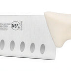 Thumbnail image #1 for Thunder Group SLKF408WT Forged Santoku Knife, 7" Hollow-Ground Blade, White Polypropylene Handle Case of 6