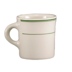 Thumbnail image #1 for Steelite Homer, Green Band HL3001 China Coffee Mug, 8.75 oz, Green Band, Non-Stackable Case of 3 Dozen