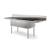 Thumbnail image #7 for KoolMore 102-Inch Three-Compartment Commercial Sink with Dual Drainboards and Backsplash