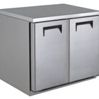 Thumbnail image #2 for QualServ (Middleby) UCRE348-SS61A U-Line Corporation (Middleby) Two-Section Undercounter Reach-In Refrigerator, Solid Doors, Stainless Steel, 48"W