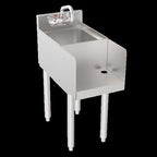 Thumbnail image #5 for Krowne Silver Series 18-12BD 12-Inch x 22.5-Inch Freestanding Stainless Steel Blender Dump Sink with Recessed Step and Wall-Mount Faucet