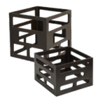 Thumbnail image #1 for Eastern Tabletop 1740B Nesting Aluminum Display Riser Set, 2-Piece, Black, Small and Large