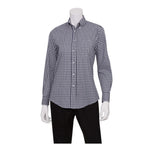 Thumbnail image #1 for Chef Works Gingham W500-BWK-XL Women's Check Dress Shirt, Long Sleeve, Poly/Cotton, XL