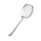 Thumbnail image #1 for Browne USA Foodservice New Era 817 Solid Square-Bowl Serving Spoon, 8-1/2", One-Piece Stainless Steel, Mirror Finish