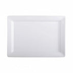 Thumbnail image #1 for G.E.T. Vogue - EGS M812RC-W . . Rectangular Melamine Serving Platter, White, 12 x 8-1/4 x 1-1/8 in. Case of 4