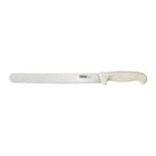 Thumbnail image #1 for CAC China Klinge® KSRB-120 Roast Beef Slicer, 12", Stamped German High-Carbon Steel, White Non-Slip Handle Case of 36