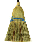 Thumbnail image #1 for AllPoints Foodservice Parts & Supplies 1591131 Whisk Corn Broom Head, 13 in, Corn Stalk Bristles, Blue Stitching