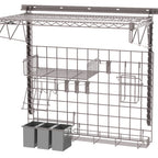 Thumbnail image #6 for Metro SWKIT-PIZZAPREPK4 Wall-Mounted Pizza Prep Station Starter Unit, 36 W x 20 D, Metroseal Gray Epoxy-Coated Finish, Microban Protection