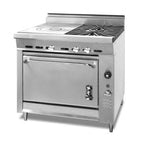Thumbnail image #1 for Montague Company Legend 36-11 36" Gas Range with 2 Open Burners, 18" Hot Top, Open Cabinet Base