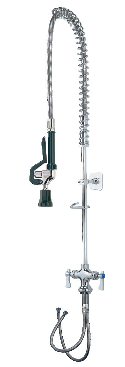 Product image #2 for Krowne Royal Series Single-Hole Deck Mount Pre-Rinse Faucet Assembly with Flexible Gooseneck and 38-Inch Hose