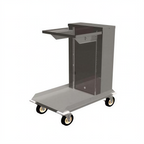 Thumbnail image #1 for Atlas Metal MCT-1622 Mobile Cantilever Tray Dispenser, Stainless Steel, Single Self-Elevating Platform, for 16-5/8" x 22-3/8" Trays