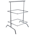 Thumbnail image #1 for G.E.T. Urban Renewal IR-910T 2-Tier Tilted Buffet Display Stand, 12 x 12 x 25 in, Gun Metal Finish