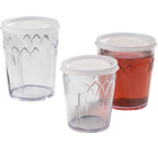 Thumbnail image #1 for Dinex Fenwick DX5900ST8714 Disposable Tumbler Lid with Straw Slot, Translucent
