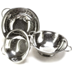 Thumbnail image #1 for Stanton Trading 6108 8 qt Stainless Steel Colander, 13-3/4 in Diameter, Footed, 2 Side Handles Case of 48
