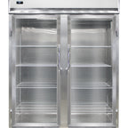 Thumbnail image #1 for Continental Refrigerator Designer Line D2RENGD 57-Inch Two-Section Wide Glass-Door Reach-In Refrigerator, Self-Contained, Stainless Steel Front