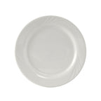 Thumbnail image #1 for Tuxton China Sonoma YPA-072 Porcelain Plate, 7-1/4-Inch Round, Wide Rim, Embossed Case of 3 Dozen