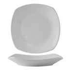 Thumbnail image #1 for Tuxton China DuraTux®© BWH-105J Square Ceramic Pasta Plate, 26 oz, 10-1/2", Coupe, White 1 Dozen