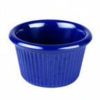 Thumbnail image #1 for Thunder Group ML507CB1 Melamine Ramekin, 1-1/2 oz, 2-1/2-inch Round, Fluted, Cobalt Blue Case of 48 Dozen
