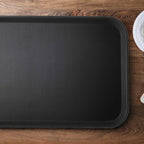 Thumbnail image #2 for New Star Foodservice Inc. 25156 Non-Slip Plastic Serving Tray, 15 x 20, Rectangular, Black Case of 12