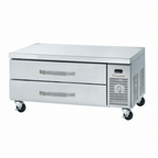 Thumbnail image #1 for Blue Air FSE LLC BACB53M-HC Refrigerated Chef Base Equipment Stand, 53"W, 2 Drawers, Side-Mounted Self-Contained Refrigeration, Stainless Steel