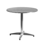 Thumbnail image #1 for Flash Furniture TLH-052-3-GG Round Outdoor Restaurant Table, Stainless Steel Top, Aluminum Base, 31-1/2" Diameter x 27-1/2" High