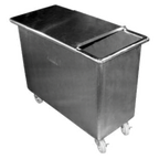 Thumbnail image #1 for GSW USA DN-FB84 Mobile Stainless Steel Flour Bin, 84 qt./11 gal, Sliding Lid, 14-3/8"W x 24"L x 23-1/2"H