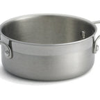 Thumbnail image #1 for TableCraft Products CW7004 3 Qt Tri-Ply Stainless Steel/Aluminum Sauce Pot, 7" Diameter, No Lid, Riveted Loop Handles Case of 8