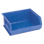 Thumbnail image #1 for SPG International Iss ISS30240B Open-Front Stackable Organizer Bin, Slanted Front, Blue, 14-3/4" x 8-1/4" x 7"H