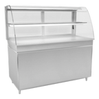 Thumbnail image #1 for RPI Industries Vienna VIHD4-27-R-CV-CO Hot Food Display Case, Self-Service, Open Front, Curved Glass, 57-1/8"W