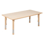 Thumbnail image #1 for Flash Furniture YU-YCY-060-RECT-TBL-NAT-GG Preschool Activity Table, 47-1/4"W x 23-5/8"D, Adjustable 14-1/2"-23-1/2"H, Rectangular Laminate Top