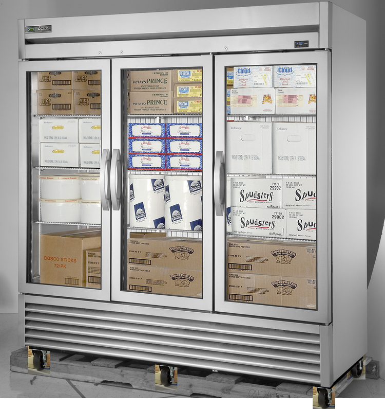 Product image #5 for True 3-Section Reach-In Glass Door Freezer with Triple-Pane Doors, -10°F, Self-Contained Bottom-Mount Refrigeration