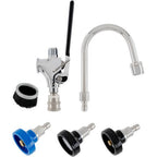 Thumbnail image #1 for Fisher 29500 Quick-Disconnect Spray Valve Repair Kit with Fan, Jet & Shower Nozzles and Pot Filler Spout