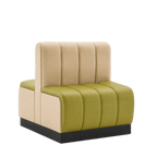 Thumbnail image #1 for ATSMFG ATS AT&S-ADD-R36-6CH GR7 Ruth Deuce Booth, single, 30" long x 36" high, 6-channel back and seat back, channel deep seat, upholstered, heavy