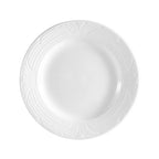 Thumbnail image #1 for CAC China Corona CRO-8 9" Round Porcelain Plate with Embossed Rim Case of 2 Dozen