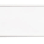 Thumbnail image #1 for Cal-Mil Hudson 22025-613-15 Rectangular Low-Rim Melamine Plate, White, 13" x 6" Case of 6