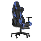 Thumbnail image #1 for Flash Furniture CH-187230-BL-RLB-GG High-Back Gaming Chair, Bonded Leather Upholstery, Adjustable Arms, Footrest and Casters