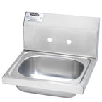 Thumbnail image #4 for Krowne HS-2-LF Wall-Mounted Stainless Steel Hand Sink, 14-Inch Bowl, 7-3/4-Inch Backsplash, Faucet Not Included