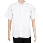 Thumbnail image #1 for Chef Revival CS006WH-XS Cook Shirt, X-Small, Short Sleeve, Snap Front, Poly/Cotton, White
