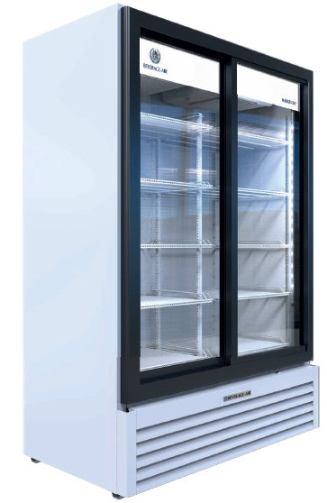 Product image #5 for Beverage-Air Marketeer Two-Section Reach-In Sliding Glass Door Refrigerated Merchandiser, 41.66 Cu. Ft., White