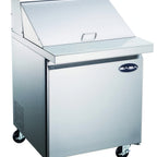 Thumbnail image #1 for SABA SPS-27-12M Refrigerated Sandwich/Salad Prep Table, Mega-Top, 1 Door, 12-Pan Top, Stainless Steel, 27-1/2" W