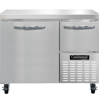 Thumbnail image #2 for Continental Refrigerator RA43N 2-Door Worktop Refrigerator, 43" Wide, Stainless Steel Top, Front & Sides