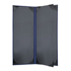 Thumbnail image #2 for Risch LINEN-4V 4.25X11 4-View Vinyl Hardback Menu Cover, 4-1/4" x 11" Case of 25