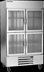 Thumbnail image #5 for Beverage-Air Horizon Series Two-Section Half-Glass Door Reach-In Refrigerator, 40.2 Cu. Ft., Bottom Mount, Stainless Steel